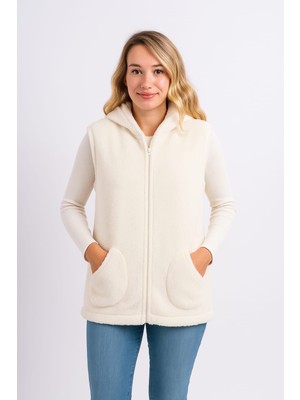 Sweet's Collection Yelek Welsoft Peluş Kapüşonlu