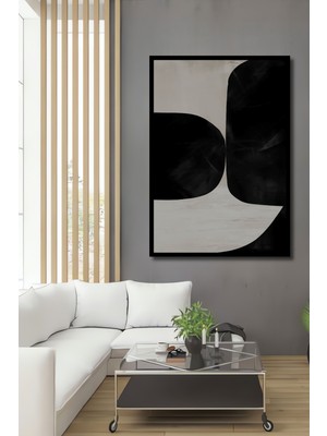 Teona Ahşap Çerçeve Görünümlü Soyut Minimalist Dekoratif Ahşap Mdf Ev Duvar Tablo Dikdörtgen Ev Duvar Tablo