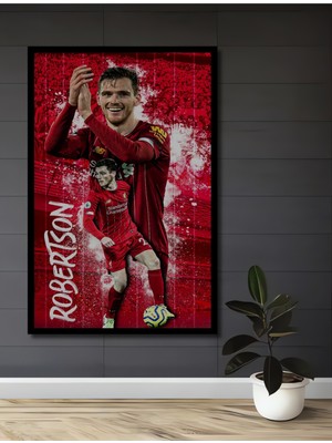 Teona Ahşap Çerçeve Görünümlü Robertson Futbolcu Dekoratif Ahşap Mdf Ev Duvar Tablo Dikdörtgen Ev Duvar Tablo