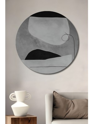 Teona Ahşap Soyut Sanat Dekoratif Ahşap Mdf Ev/işyeri Duvar Tablo Yuvarlak Ev/işyeri Duvar Tablo