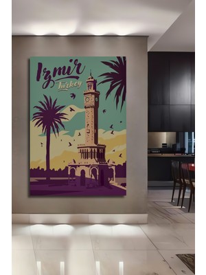 Teona Ahşap Izmir Saat Kulesi Dekoratif Ahşap Mdf Ev/işyeri Duvar Tablo Dikdörtgen Ev/işyeri Duvar Tablo