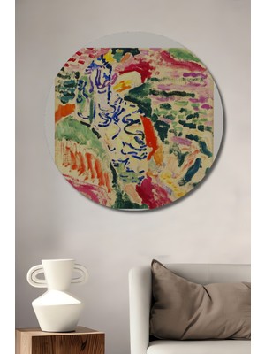 Teona Ahşap Matisse Kadın Yanında Su 1905 Dekoratif Ahşap Mdf Tablo Yuvarlak Tablo