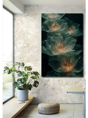 Teona Ahşap Büyülü Çiçekler Ahşap Mdf Dekoratif Ev/işyeri Duvar Tablo Dikdörtgen Ev/işyeri Duvar Tablo