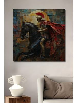 Teona Ahşap Roma Süvarisi Dekoratif Ahşap Mdf Ev/işyeri Duvar Tablo Dikdörtgen Ev/işyeri Duvar Tablo