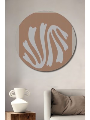 Teona Ahşap Matisse Ilhamlı Soyut Dekoratif Ahşap Mdf Ev/işyeri Duvar Tablo Yuvarlak Ev/işyeri Duvar Tablo