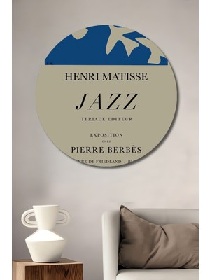 Teona Ahşap Henri Matisse Jazz Dekoratif Ahşap Mdf Ev/işyeri Duvar Tablo Yuvarlak Ev/işyeri Duvar Tablo