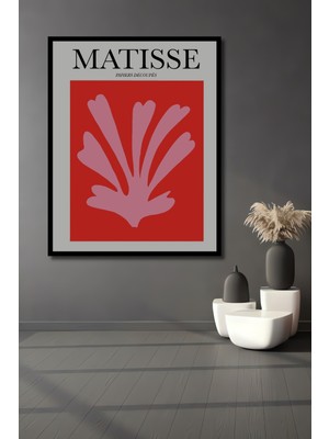 Teona Ahşap Çerçeve Görünümlü Matisse Ahşap Mdf Dekoratif Işyeri Duvar Tablo Dikdörtgen Işyeri Duvar Tablo