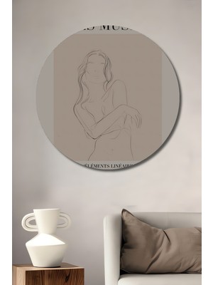 Teona Ahşap Les Muses Dizayn Dekoratif Ahşap Mdf Ev/işyeri Duvar Tablo Yuvarlak Ev/işyeri Duvar Tablo