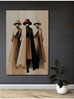 Teona Ahşap Modüler Moda Ikonları Dekoratif Ahşap Mdf Ev/işyeri Duvar Tablo Dikdörtgen Ev/işyeri Duvar Tablo