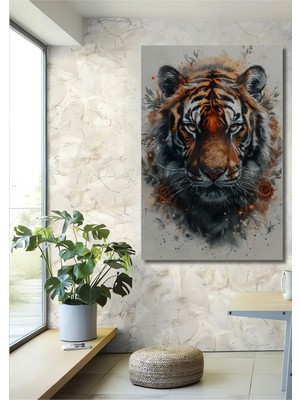 Teona Ahşap Vahşi Kaplan Sanatı Ahşap Mdf Dekoratif Ev/işyeri Duvar Tablo Dikdörtgen Ev/işyeri Duvar Tablo
