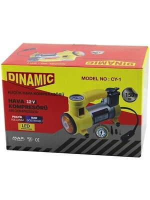 Lunaev Oto - Araç Hava Kompresörü Kamyon - Otobüs - DC/12V-13.5V - 15AMP - 150PSI - Bar Gösterge - LED Aydınlatma Cy-1  (4490)