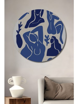 Teona Ahşap Soyut Sanat Dekoratif Ahşap Mdf Ev/işyeri Duvar Tablo Yuvarlak Ev/işyeri Duvar Tablo