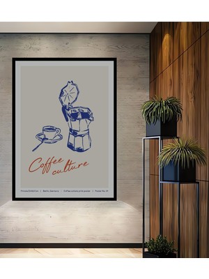 Teona Ahşap Çerçeve Görünümlü Kahve Kültürü Dekoratif Ahşap Mdf Ev Duvar Tablo Dikdörtgen Ev Duvar Tablo