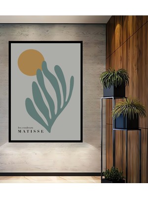 Teona Ahşap Çerçeve Görünümlü Matisse Bohem Sanat Ahşap Mdf Dekoratif Ev Duvar Tablo Dikdörtgen Ev Duvar Tablo
