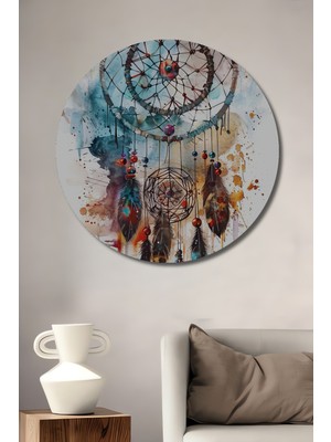 Teona Ahşap Rüya Kapanı Soyut Sanat Ahşap Mdf Dekoratif Ev/işyeri Duvar Tablo Yuvarlak Ev/işyeri Duvar Tablo