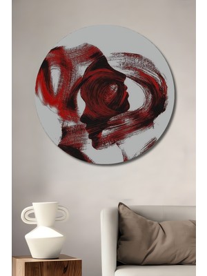 Teona Ahşap Tutku Soyut Sanat Dekoratif Ahşap Mdf Ev/işyeri Duvar Tablo Yuvarlak Ev/işyeri Duvar Tablo