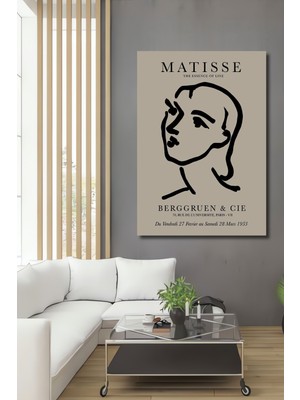 Teona Ahşap Dekoratif Ahşap Dikdörtgen Tablo Matisse Çizgilerin Özeti