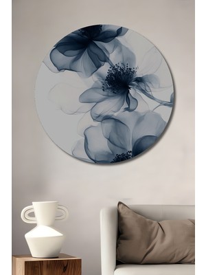 Teona Ahşap Çiçeklerin Zarafeti Dekoratif Ahşap Mdf Ev/işyeri Duvar Tablo Yuvarlak Ev/işyeri Duvar Tablo