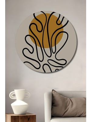 Teona Ahşap Matisse Soyut Sanat Ahşap Mdf Dekoratif Ev/işyeri Duvar Tablo Yuvarlak Ev/işyeri Duvar Tablo