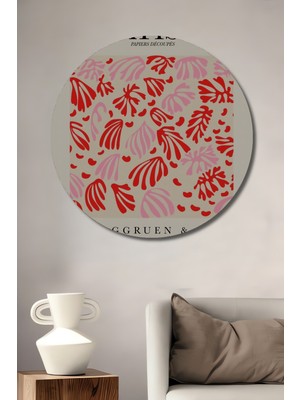 Teona Ahşap Matisse Ilhamlı Ahşap Mdf Dekoratif Ev/işyeri Duvar Tablo Yuvarlak Ev/işyeri Duvar Tablo