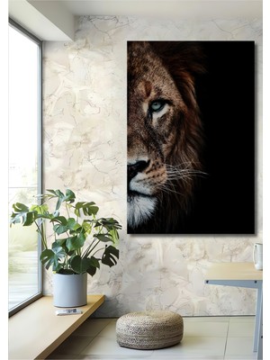 Teona Ahşap Güçlü Aslan Dekoratif Ahşap Mdf Ev/işyeri Duvar Tablo Dikdörtgen Ev/işyeri Duvar Tablo