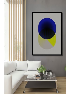 Teona Ahşap Çerçeve Görünümlü Soyut Geometri Ahşap Mdf Dekoratif Ev Duvar Tablo Dikdörtgen Ev Duvar Tablo