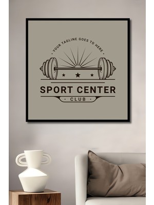 Teona Ahşap Çerçeve Görünümlü Fitness Temalı Dekoratif Ahşap Mdf Ev Duvar Tablo Dikdörtgen Ev Duvar Tablo