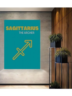 Teona Ahşap Yay Burcu Ahşap Mdf Dekoratif Ev/işyeri Duvar Tablo Dikdörtgen Ev/işyeri Duvar Tablo