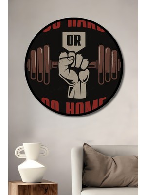 Teona Ahşap Çerçeve Görünümlü Güçlü Motivasyon Ahşap Mdf Dekoratif Ev Duvar Tablo Yuvarlak Ev Duvar Tablo