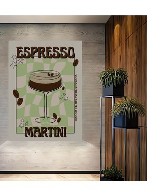 Teona Ahşap Espresso Martini Ahşap Mdf Dekoratif Ev/işyeri Duvar Tablo Dikdörtgen Ev/işyeri Duvar Tablo