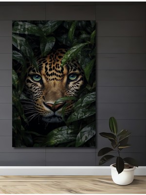 Teona Ahşap Leopar Vahşi Doğa Dekoratif Ahşap Mdf Ev/işyeri Duvar Tablo Dikdörtgen Ev/işyeri Duvar Tablo