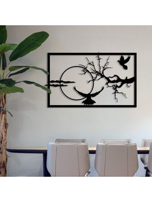 Dekoratif Mdf Kuslar2 Temalı Duvar Saati – 40X40 cm | 3 mm Kalınlık | Kişiselleştirilebilir