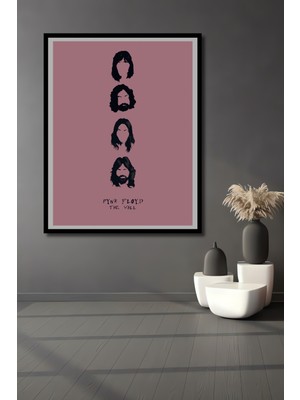 Teona Ahşap Çerçeve Görünümlü Pink Floyd The Wall Dekoratif Ahşap Mdf Ev Duvar Tablo Dikdörtgen Ev Duvar Tablo