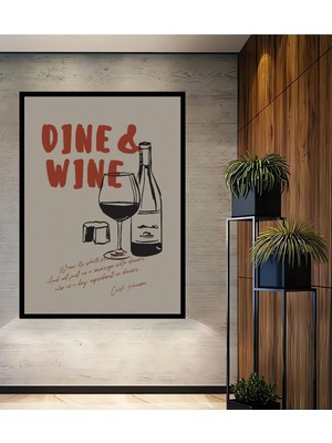 Teona Ahşap Çerçeve Görünümlü Şarap Tutkusu Dekoratif Ahşap Mdf Ev Duvar Tablo Dikdörtgen Ev Duvar Tablo