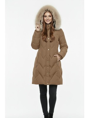 Dynamo Kadın Spor Kapüşonlu Içi Peluş Mont  M5308 BGL-ST04893