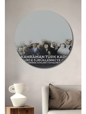 Teona Ahşap Atatürk Ilham Veren Sözler Ahşap Mdf Dekoratif Ev/işyeri Duvar Tablo Yuvarlak Ev/işyeri Duvar Tablo