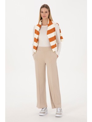 U.S. Polo Assn. Kadın Koyu Bej Modal Karışımlı Loose Fit Eşofman Altı 50307761-VR088