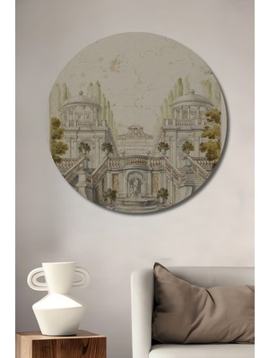 Teona Ahşap Dekoratif Ahşap Yuvarlak Tablo Tarihî Merdivenler