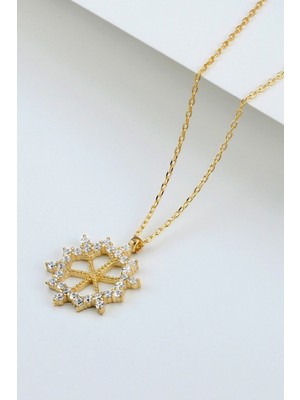 Famira 925 Ayar Gümüş Gold Çapa Kolye