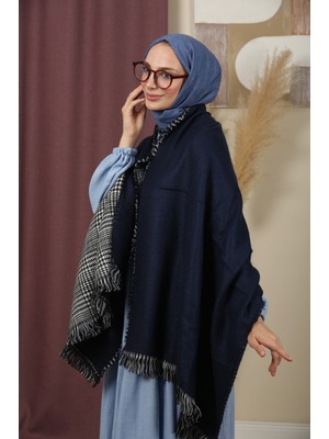 Mim Eşarp ve Şal Çift Taraflı Ekose Kışlık Omuz Şalı