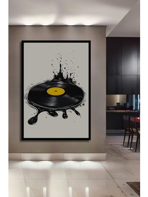 Teona Ahşap Çerçeve Görünümlü Erimiş Plak Sanatı Ahşap Mdf Dekoratif Ev Duvar Tablo Dikdörtgen Ev Duvar Tablo