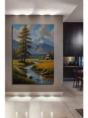 Teona Ahşap Dağ Manzaralı Ahşap Mdf Dekoratif Ev/işyeri Duvar Tablo Dikdörtgen Ev/işyeri Duvar Tablo