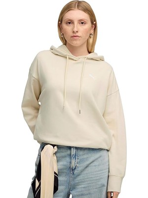 Markali Puma Her Oversized Hoodie Tr Kadın Bej Sweatshirt 69073687