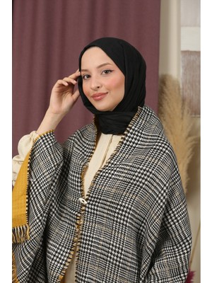 Mim Eşarp ve Şal Çift Taraflı Ekose Kışlık Omuz Şalı