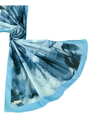 Mim Eşarp ve Şal Ecenur Çiçek Desenli Soft Pamuk Şal 75X190 cm – Dört Mevsim Kullanıma Uygun