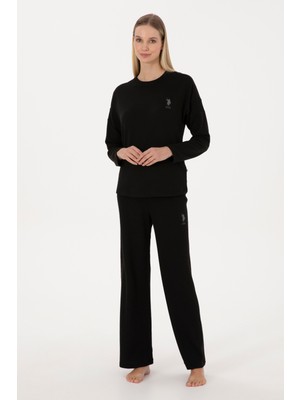 U.s. Polo Assn. Kadın Siyah Pijama Takım 50302050-VR046