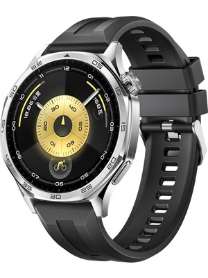 bbtech Huawei Watch Gt 6 Gt 6 Pro 46MM Uyumlu Lansman Kordon Metal Tokalı Silikon 22MM Kayış