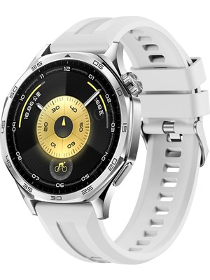 bbtech Huawei Watch Gt 6 Gt 6 Pro 46MM Uyumlu Lansman Kordon Metal Tokalı Silikon 22MM Kayış