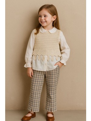 Yaprak Süzeneli Pantolon Gömlek Takım