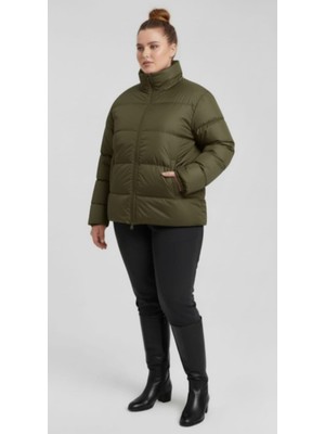 Symirna Kadın Şişme Mont Silikon Elyaflı Su Itici Kumaş